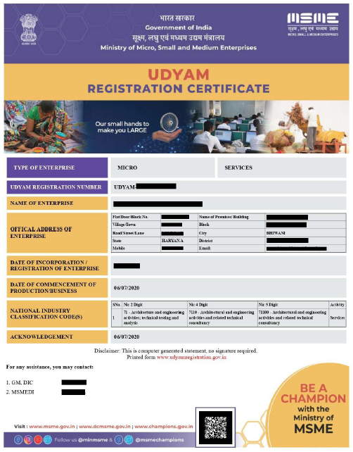 Sample Certificate